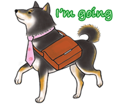 Black-Shiba Sticker sticker #4000462