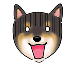 Black-Shiba Sticker sticker #4000463
