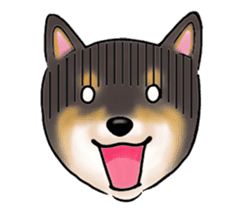 Black-Shiba Sticker sticker #4000463
