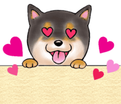 Black-Shiba Sticker sticker #4000465