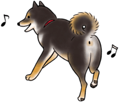 Black-Shiba Sticker sticker #4000467