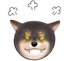 Black-Shiba Sticker sticker #4000469