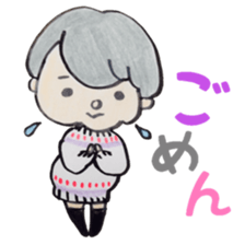 North European girl. sticker #4000516