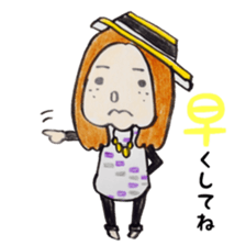 North European girl. sticker #4000532