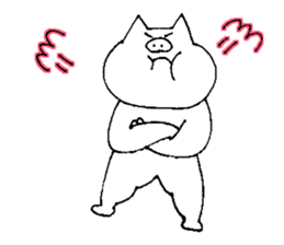 Pig rice cake sticker #4001009