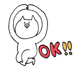 Pig rice cake sticker #4001015