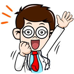 Doctor sick and friends