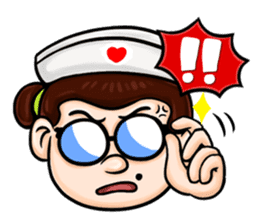 Doctor sick and friends sticker #4001036