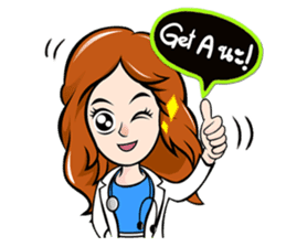 Doctor sick and friends sticker #4001039