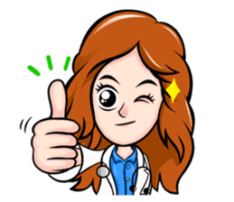 Doctor sick and friends sticker #4001045