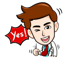 Doctor sick and friends sticker #4001049