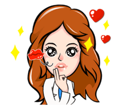 Doctor sick and friends sticker #4001052