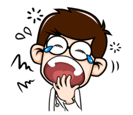 Doctor sick and friends sticker #4001058