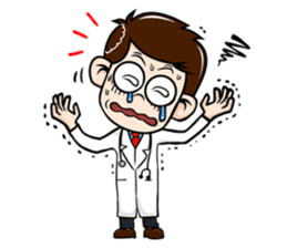 Doctor sick and friends sticker #4001059