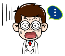 Doctor sick and friends sticker #4001063