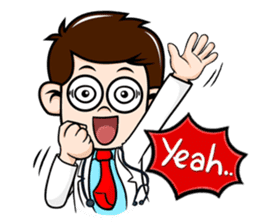 Doctor sick and friends sticker #4001065