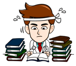 Doctor sick and friends sticker #4001067