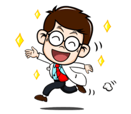 Doctor sick and friends sticker #4001068