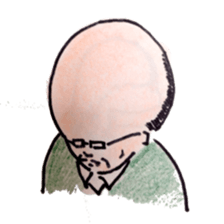 Japanese old man's habit sticker #4001231