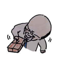 Japanese old man's habit sticker #4001252