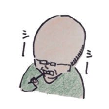 Japanese old man's habit sticker #4001253