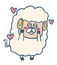 Warm fuzzy sheep. sticker #4002271