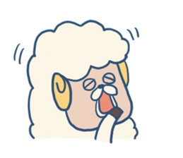 Warm fuzzy sheep. sticker #4002272