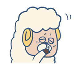 Warm fuzzy sheep. sticker #4002273