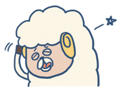 Warm fuzzy sheep. sticker #4002274