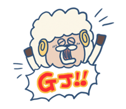 Warm fuzzy sheep. sticker #4002275