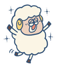 Warm fuzzy sheep. sticker #4002276