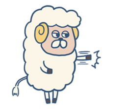 Warm fuzzy sheep. sticker #4002277