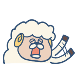 Warm fuzzy sheep. sticker #4002278