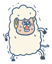 Warm fuzzy sheep. sticker #4002279