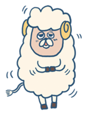 Warm fuzzy sheep. sticker #4002281