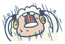 Warm fuzzy sheep. sticker #4002282