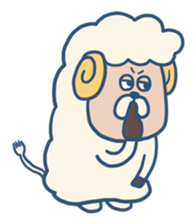 Warm fuzzy sheep. sticker #4002283