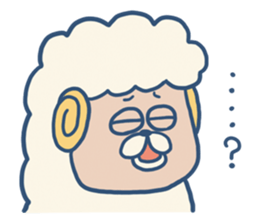 Warm fuzzy sheep. sticker #4002284