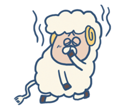 Warm fuzzy sheep. sticker #4002285