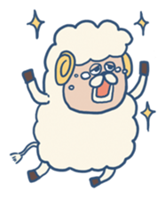 Warm fuzzy sheep. sticker #4002286