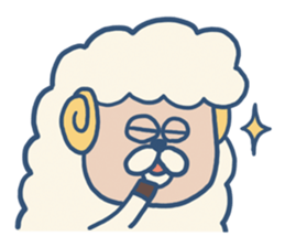 Warm fuzzy sheep. sticker #4002287