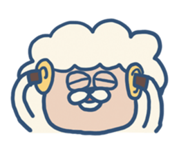 Warm fuzzy sheep. sticker #4002288