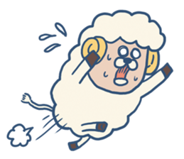 Warm fuzzy sheep. sticker #4002292