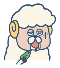 Warm fuzzy sheep. sticker #4002294