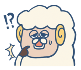 Warm fuzzy sheep. sticker #4002295