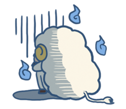 Warm fuzzy sheep. sticker #4002297