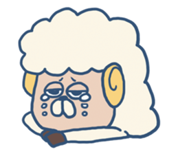 Warm fuzzy sheep. sticker #4002299