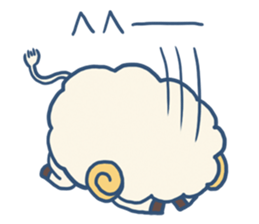 Warm fuzzy sheep. sticker #4002301