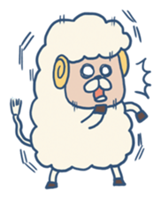 Warm fuzzy sheep. sticker #4002302