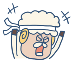Warm fuzzy sheep. sticker #4002304